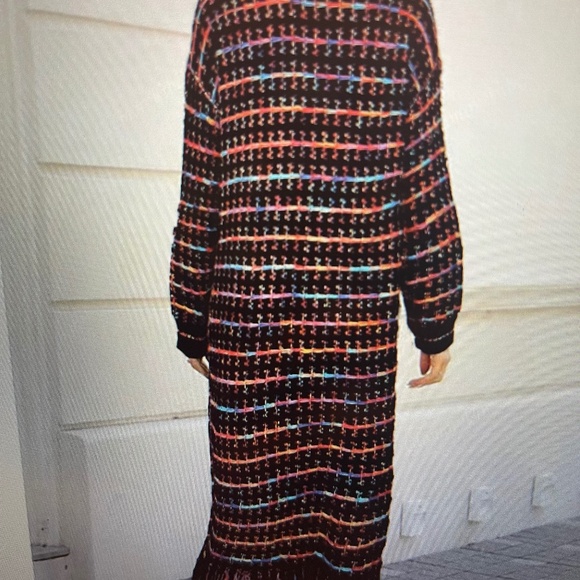 Cardigan /Sweaters Maxi Tasseled Cardigan ( Color: Multicolor) - Picture 2 of 6